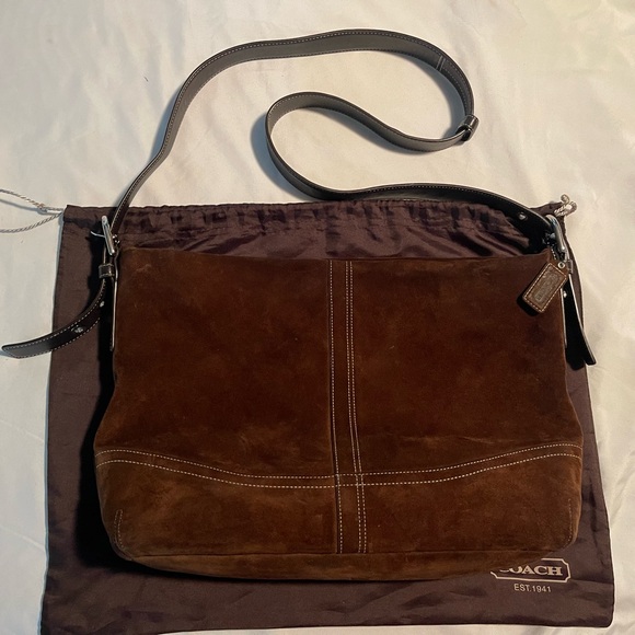 Rare Coach Japanese Only! East West Duffle Shoulder Bag F11515 EUC With Dust Bag - Picture 1 of 15